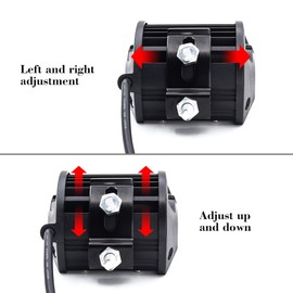 Biqing 2PCS LED Light Bar Mounting Brackets, Universal Adjustable Slide Mounting Brackets for Most Light Bars, 4 Inch to 52 Inch, Black Aluminium, Versatile Mount