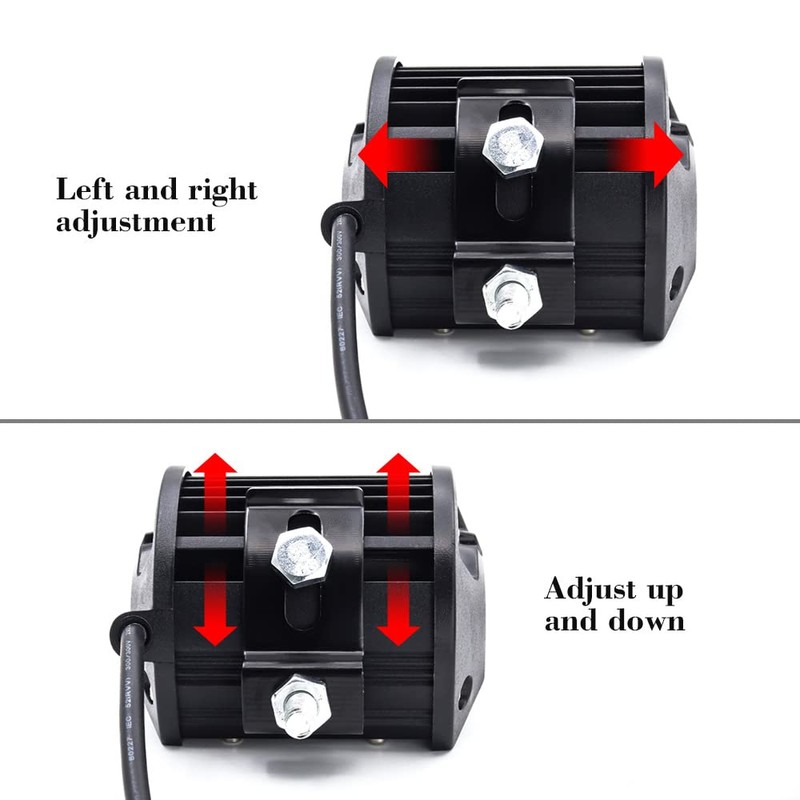 Biqing 2PCS LED Light Bar Mounting Brackets, Universal Adjustable Slide