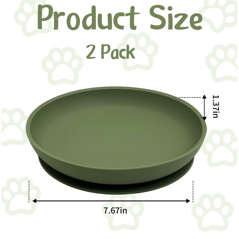 Apatal Silicone Dog Bowl Set of 2-7.7in No Spill Puppy
