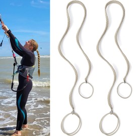 2 Packs 35" Elastic Hair Ties for Women, Braided ponytail holders Spiral Hair Tie Wrap for Sports Gym Swimming Diving Motorcycle Rides Surfing Beige