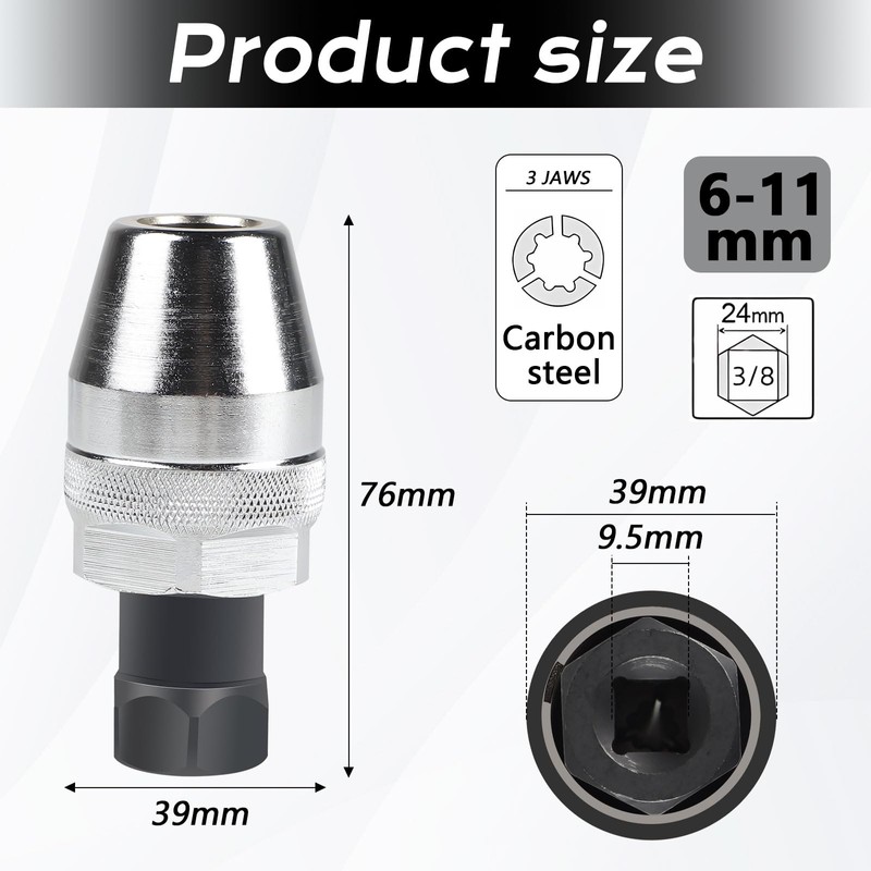 EFUTURETIME Bolt Extractor, 3/8 Inch Stud Bolt Extractor for 1/4