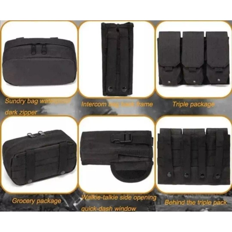 BOSSCO Chaleco Tactico Militar Paintball Airsoft Gotcha Policia