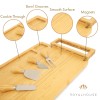 Royalhouse Charcuterie Board And Cheese Knife Set Bamboo Serving Tray