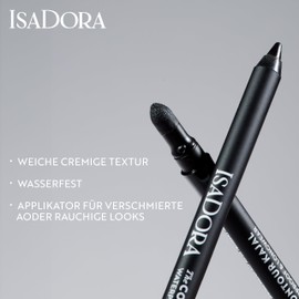 IsaDora Perfect Contour Kajal - Strong Hold without Smudging - Black Eyeliner Pen Ideal for Smokey Eyes - Highly Pigmented and Hypoallergenic - Easy to Apply - Eyeliner Pen, Light Blue
