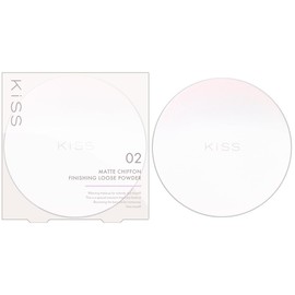 KiSS Matte Chiffon Finishing Loose Powder 02 Natural, 0.5 oz (14 g), Semi-Mat, Reduces Shine and Keeps Makeup Up