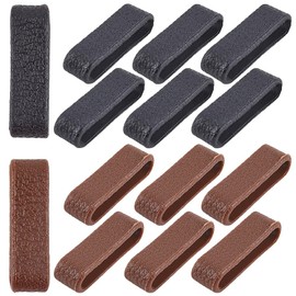 GORGECRAFT 20Pcs Rubber Leather Belt Loop Keepers Ring Buckle Brown Black Replacement Belts Straps Organizer Fixing Holder Stays Retainer Loops for Belt Hold Extra Men Women DIY Craft Accessories