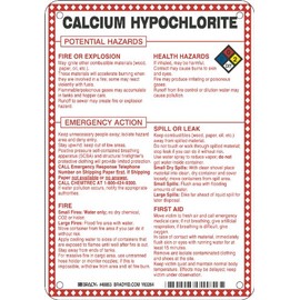 Brady 48853 Premium Fiberglass Hazardous Material Sign, 10" X 7", Legend "Calcium Hypochlorite"