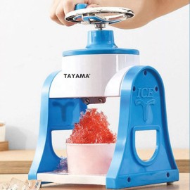 Tayama Shave Ice Snow Cone Maker Ice Shaver with Manual Hand Crank, Non-Electric