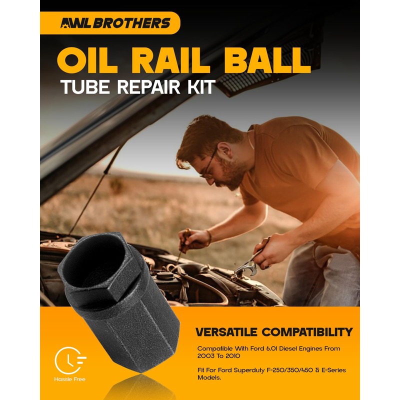 6.0L Diesel Nipple Cup Socket Kit High Pressure Oil Rail