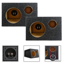 Pricedrightsales 6.5" Midrange and Tweeter Car Speaker Box Universal Enclosures Sealed 2 Pack
