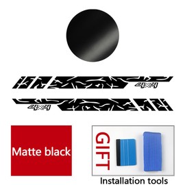 2PCS Decal Sticker 4X4 Stripe kit Graphics Rocker Panel Decals Side Stripes Compatible with Ford F150 2015-Present (Matte Black)