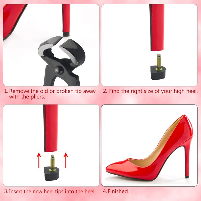 WMYCONGCONG 30 Pairs High Heel Tips Women Shoes Repair Tips