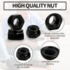 40Pcs M4 M5 Nylon Inserts Hex Lock Nuts 5mm Black