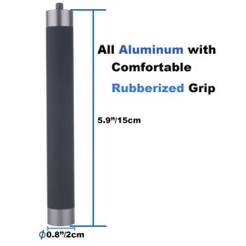 Rigdance Aluminium 1/4" Thread Extension Rod Mount, Camera Extension Rod for Dash Cam, Action Cameras, 15cm/5.9 inch Long with 1/4" Male Female Thread (2PCS)