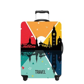 THISFIND Luggage Cover Washable Suitcase Protector Anti-Scratch,Stretchable Fit for 22-25 Inch Luggage Durable Travel Bag Cover with Zipper Closure Travel-2