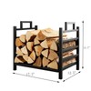 DOEWORKS Indoor Firewood Rack 18 Inch Fireplace Log Holder with