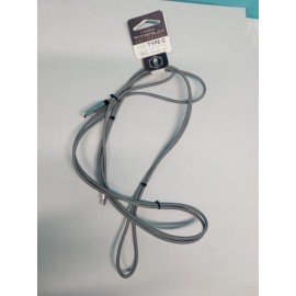 CELLTRONIX Titanium Xtra Long Cable USB Type C (1 Pack) Silver 8 feet