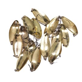 HNJHTZ 12pcs16pcs Metal Sequins Fishing Lure Spinner Baits for Bass and Trout in Saltwater and Freshwater (Gold(4g/16pcs))