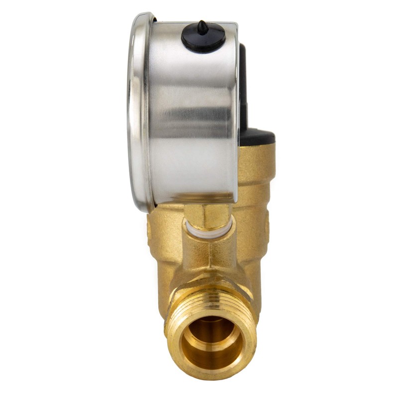 RecPro RV Brass Water Pressure Regulator with 90 Degree Fitting