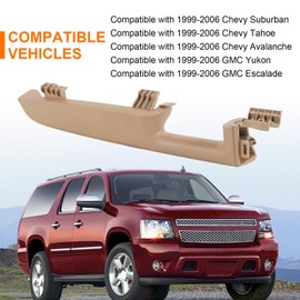 JDMSPEED Driver Left Side Front Door Armrest Handle Compatible with 1999-2006 Chevy Suburban/Tahoe/Avalanche GMC Yukon/Escalade Replace# 12472876(Beige)