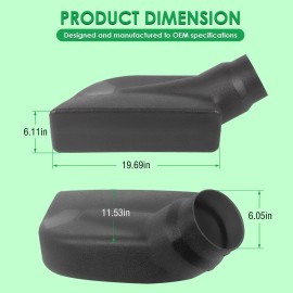 Yoursme 69861 Adapter for Mow-N-Vac Leaf Vacuum Bagger Deck, Universal Deck Boot Chute