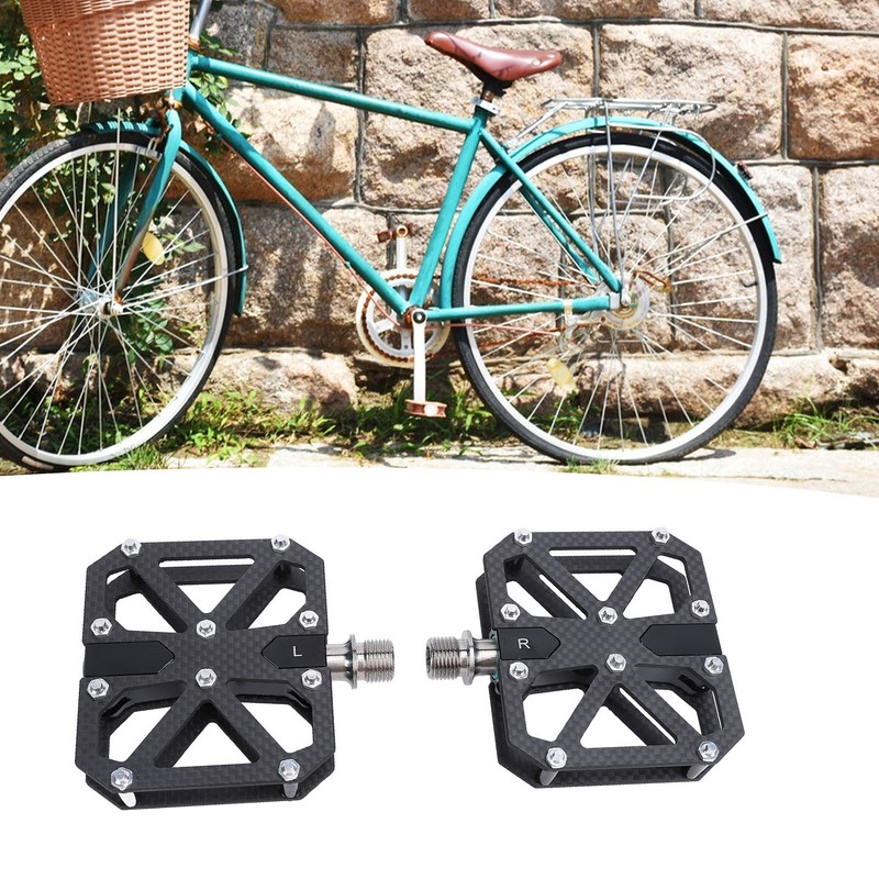 Mountain Cycling Pedals Carbon Fiber 3 Bearing Anti Slip Hollow