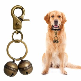 RSYHVG Extra Loud Cat & Dog Bell for Collar, Pet Tracker & Falconry, Durable Brass Collar Charms with Swivel Lobster Clasp