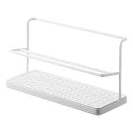 Selegna Diatomaceous Earth Bottle Drying Rack, Baby Bottle Drying Rack, Over Sink Instant Dry Small Dish Drying Rack & Bottle Dryer, Space Saving Narrow Two Tier Tower Water Bottle Drying Rack (White)