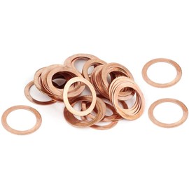 YXQ 20Pcs 24x30x2mm Copper Crush Washer Flat Ring Seal Gasket Fitting M24