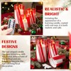 Glooglitter 3 Pcs Candy Cane Flameless Candles with Remote Timers