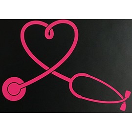 C60368 (Pink) Heart Stethoscope 7x5