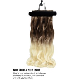 Yamel Ombre Weft Hair Extensions Sew in Weave Silky 1 Bundle Hair Weft 100 GramsOmbre Light Olive Brown to Blonde Soft Wavy Synthetic Hair Bundles