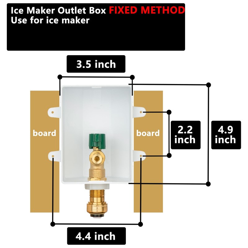 (1 Pack) Lidertik 1/2 inch Push-to-Connect Pre-Assembled Ice Maker Outlet