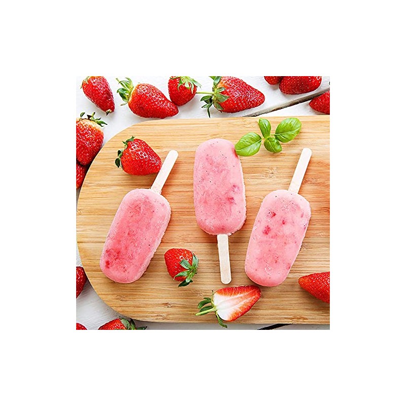 Moldes para Paletas de Hielo, 8 Cavidades de Silicona +