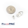 FramePac 100 Pack Picture Hangers with Screws, Small Triangle Ring,