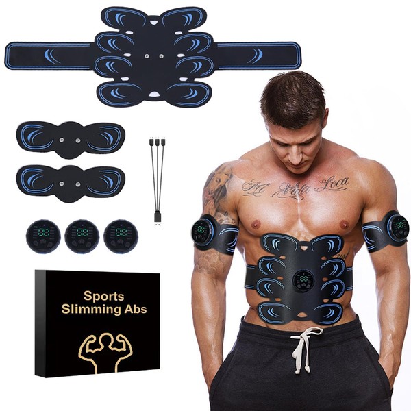 Chowchee EMS Abdominal Muscle Trainer, Abdominal Trainer Training Device, 10