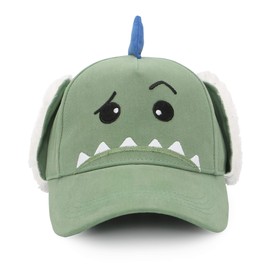 FlapJackKids - 3D Caps with Earflaps - Dino - Large - 4-6 Years | Cute Toddler Winter Apparel | Gift for Baby