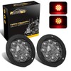 Partsam 2Pcs 4 Inch Round Red LED Trailer Tail Lights