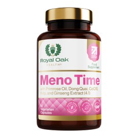 Royal Oak Health Royal Oak Health Meno Time - Botanical & Nutrient Blend for Women - with Soy Isoflavones, Vitamin B6, Sage & Flaxseed C 60 Vegan Capsules, 2 Month Supply C UK Made - Non GMO