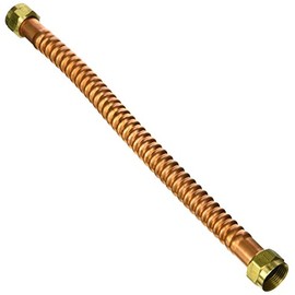 LASCO 10-1353 Water Flex, Corrugated Copper, Brass Nuts, 3/4-Inch Female Pipe Thread by 15-Inch Long