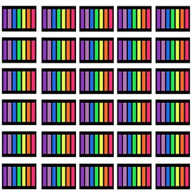 SIQUK 4200 Pieces Page Marker Tabs Colored Sticky Page Tabs Page Flags Fluorescent Tape Flags Index Tabs, 30 Sets 7 Colors
