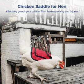 Tideme 6 Pcs Chicken Saddles for Hens, Adjustable Hen Saddles, Chicken Sweater Aprons, Protects Back and Sides Pecking, Chicken Feather Protectors, Poultry Accessories for Outdoor Use