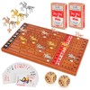 Fujmape Metal Horse Racing Board Game Card Board Game Luxury