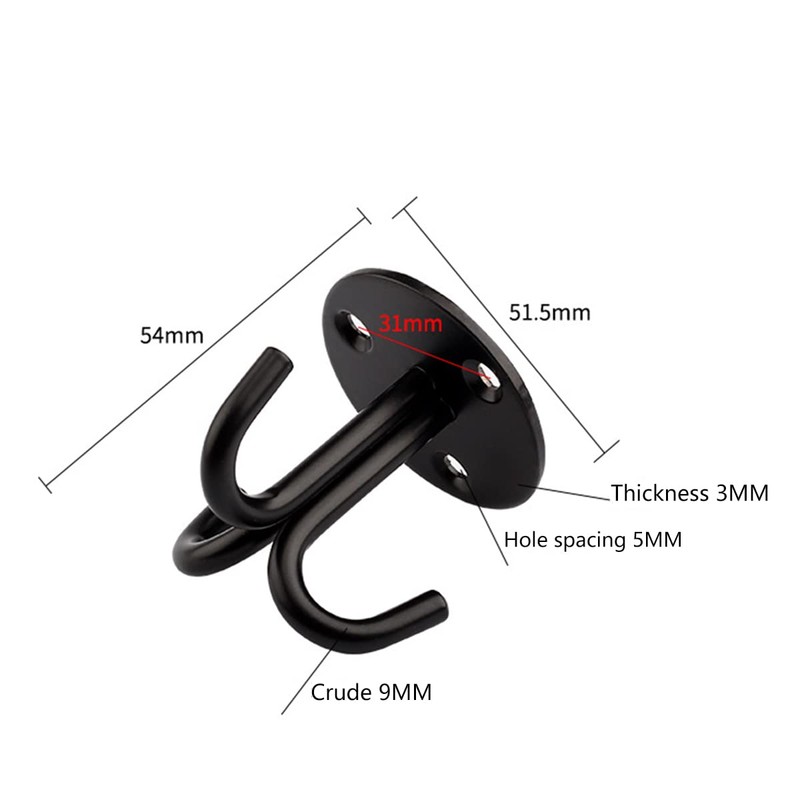 MACHSWON Stainless Steel Hook 51.5mm,Three-Claw Heavy Duty Ceiling Hooks, Wall