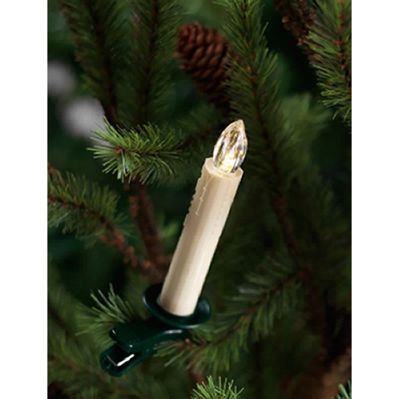 LED Clip On Faux Drip Taper Candles w/Remote