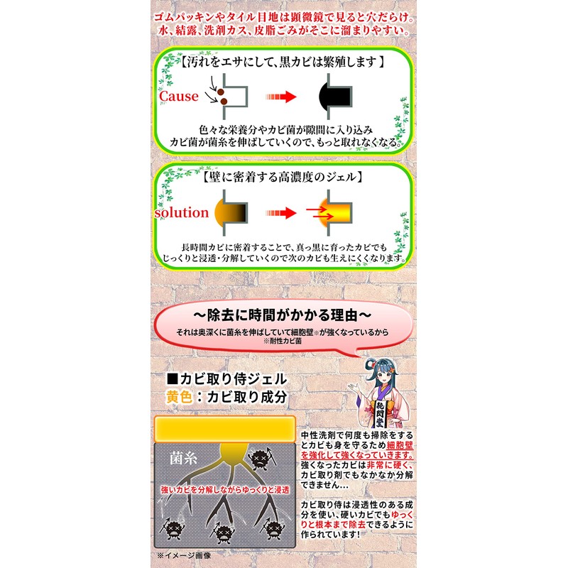 KZ-J200 Mold Removal Gel, Mold Remover, Samurai, Gel Type, 7.1