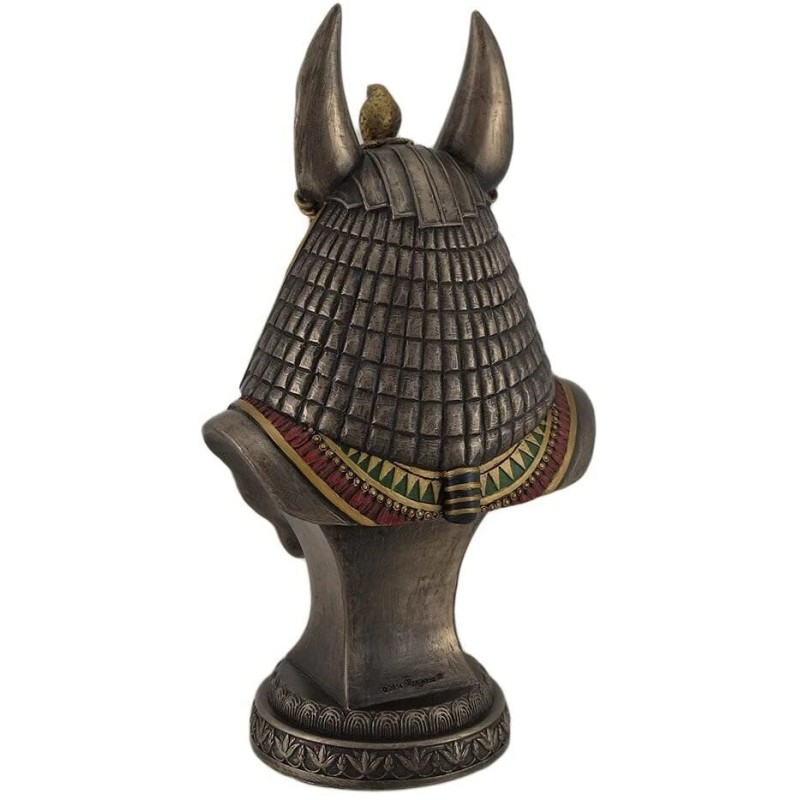 Veronese Ancient Egyptian Jackal God Anubis Bronze Finished Bust Statue