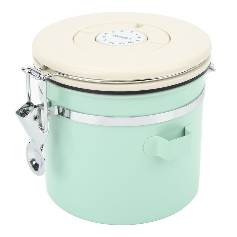 Coffee Canister Mint Green Food Grade Stainless Steel Airtight Coffee
