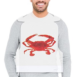 Nonley 25 Pack Crab Bibs, 23" Plastic Bibs Lobster Bibs for Adults, Adult Disposable Bibs Crab Feasts Bibs for Eating at Crawfish Table, Keep Your Clothes Clean at Seafood Boil Party