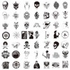 Black White Horror Gothic Stickers 100 Pieces for Water Bottles,